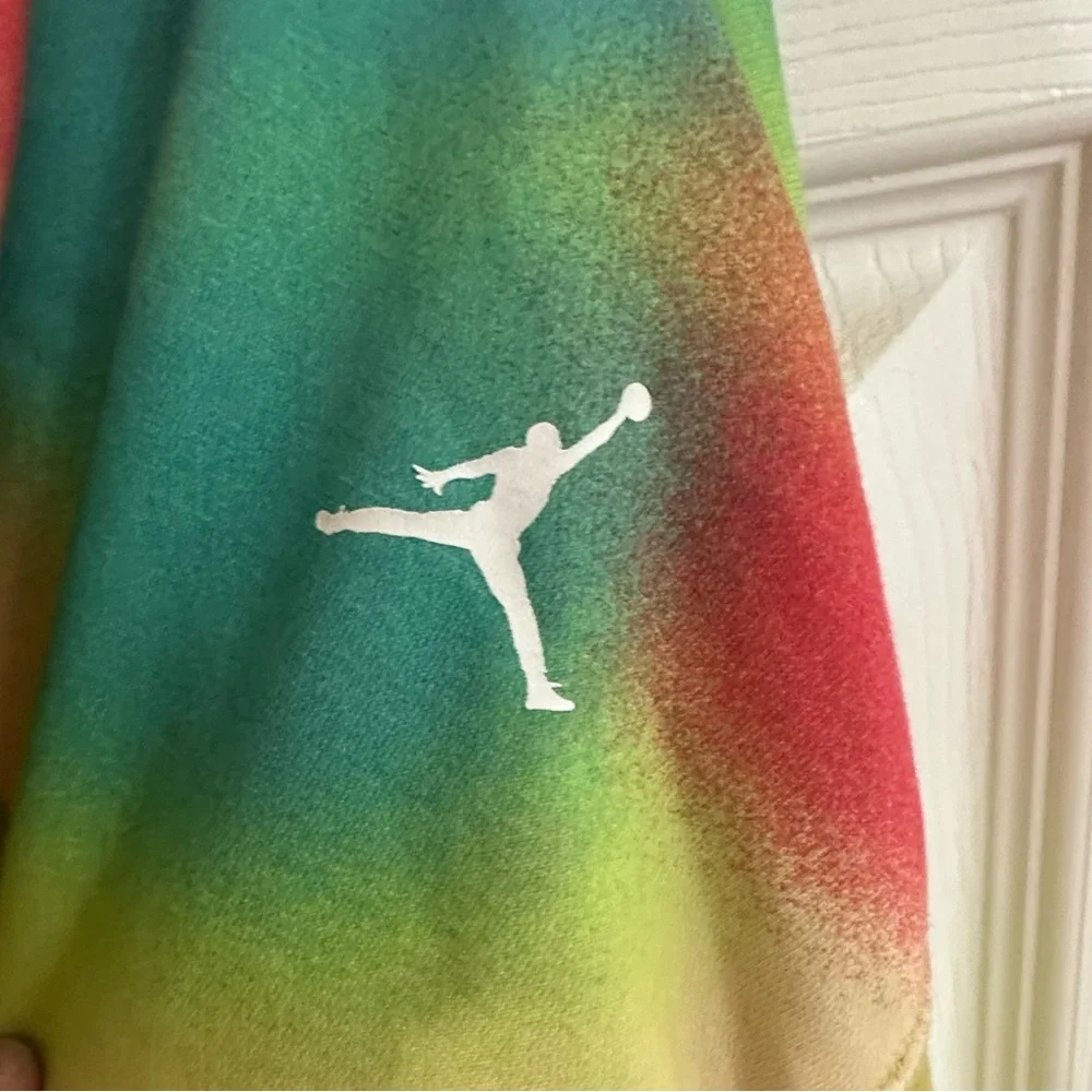 Nike Air Jordan Flight MVP Pullover Hoodie Tie Dye Jumpman Multicolor